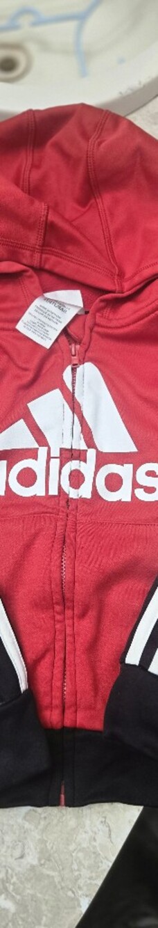 Adidas Kids Red and Black Track Jacket